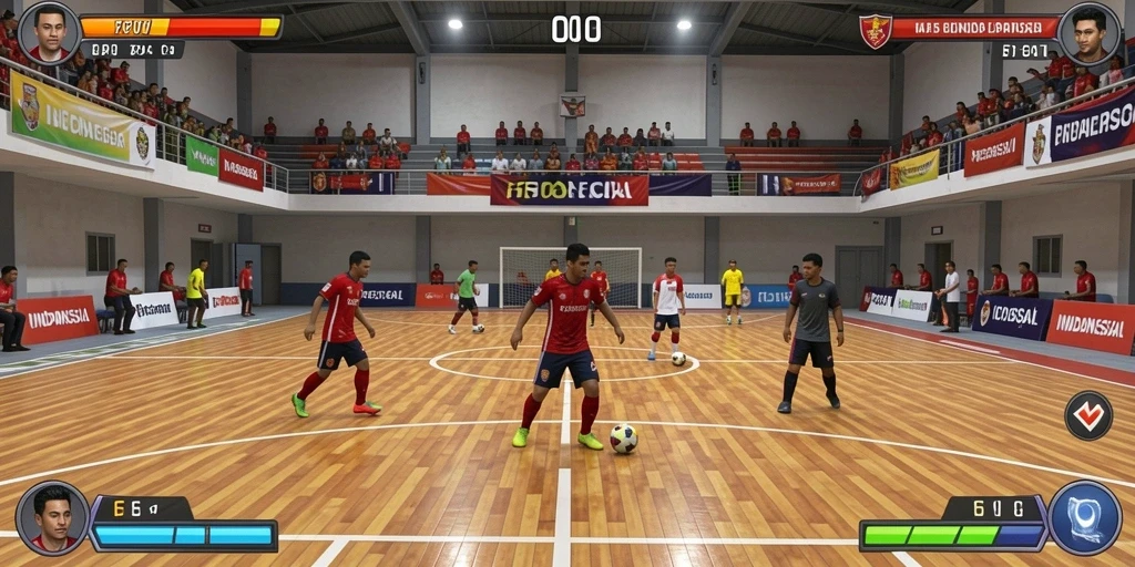 Tampilan utama dengan karakter yang menarik.